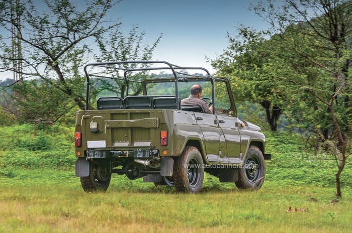 UAZ 469 Russian military SUV driven 